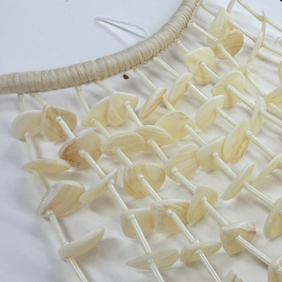 Zara Shell Cord Waterfall Necklace w Beads NIB NWT - Picture 7 of 13